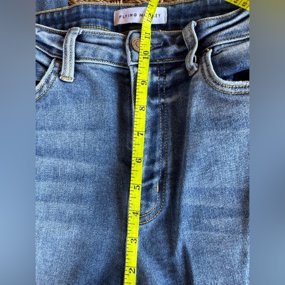 Flying Monkey denim straight leg raw hem  Jeans Sz 29 - Picture 9 of 12